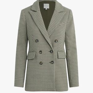Favorite Daughter Green Houndstooth Blazer
